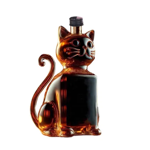 Wolf Whiskey Bottle, Funny Wolf Whiskey Bottle, 3D Wolf Shape Glass, Wine Decanter for Men Dad, Home Bar Dachshund Lover Decor G