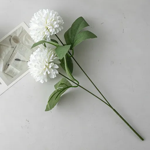 Artificial Hydrangea, Pure White Gentle Decor, 3 Pack