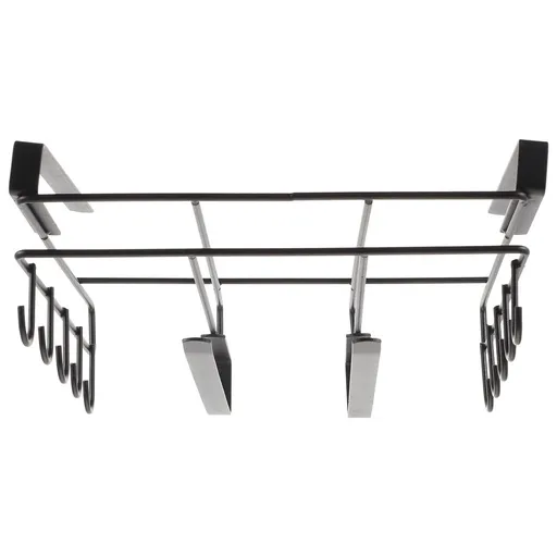 Cookware Organizer for Cabinet Storage Holder Black Carbon Steel Simple Design 1Set
