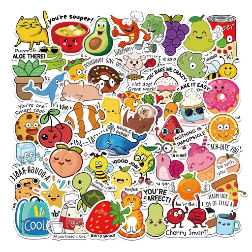 50 Pcs Cute Stickers for Kids, Water Bottle Stickers for Kids Waterproof, Vinyl Laptop Kids Stickers Pack, Kids Classroom Prizes