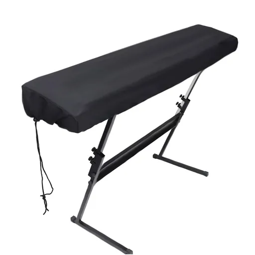 61 Keys Electronic Piano Keyboard Dust Cover Waterproof Stretchable Digital Protector Bags with Adjustable Elastic Cord Black