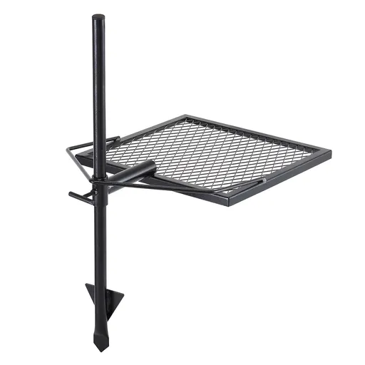 Swivel Campfire Grill, Fire Pit Grill Grate over Fire Pits, Heavy Duty Steel Grill Grates, 360° Adjustable Open Fire Outdoor Cooking Equipment, Portable Camp Fire Racks for Camping Outdoor BBQ