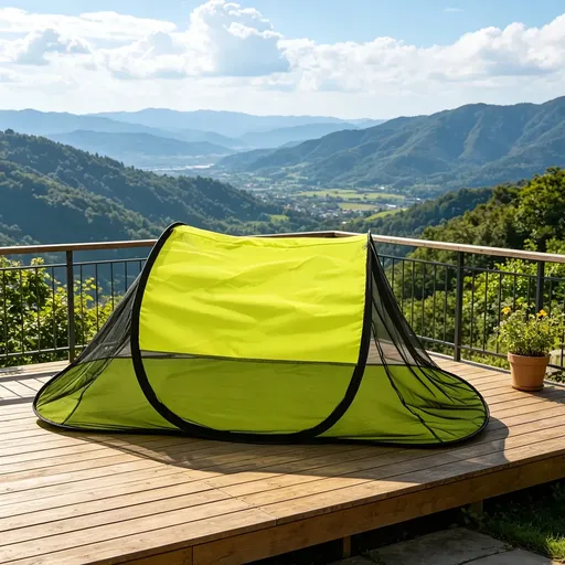 Boat-Shaped Hand-Thrown Mosquito Net with Sunshade Top, Polyester Fabric, One-Click Pop-Up No Install, Portable Folding with Bag, Breathable & Bug Proof, Perfect for Beach Camping & Bedroom Nap!(Qiuxianglv)