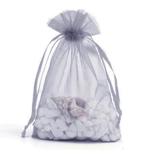 Organza Bag Sheer Bags Jewellery Wedding Candy Packaging Sheer Bags 13*18 cm - Grey
