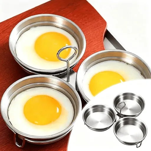 Stainless Steel Egg Poacher Molds | Egg Steamer Cups for Poached Eggs and Omelettes | 304 Stainless Steel Kitchen Tool for Breakfast