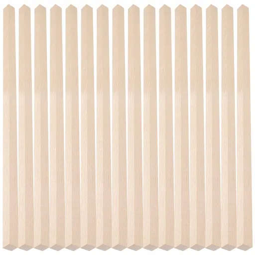 20Pcs Beige Wooden Dowel 1.6X0.4X0.4In Square Dowels For