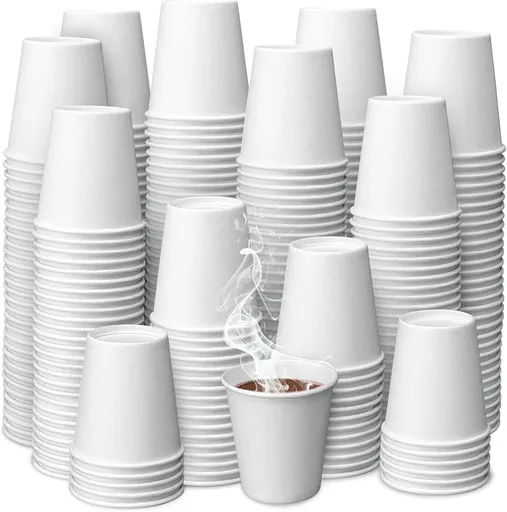 500 Pack 3 oz Paper Coffee Cups - Hot Drinking Cups for Coffee, Tea, Snacks or Mouthwash
