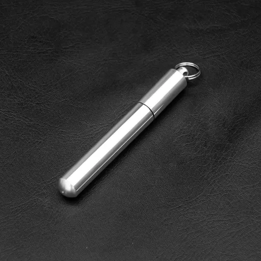 Metal Portable Toothpick Holder, aluminum alloy Pocket Toothpick Holder Aluminum Waterproof Case Toothpick Container with Keychain
