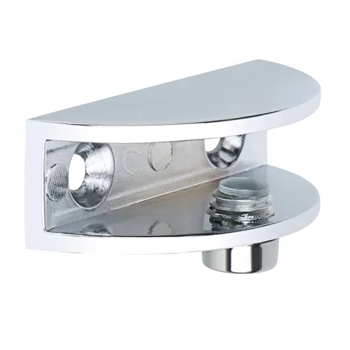 Glass Shelf Bracket Adjustable Shower Brackets,Heavy Duty Clamp Holder for 5-10mm Glass Shelves,Wall Mount Clamps Clip Support（4pc