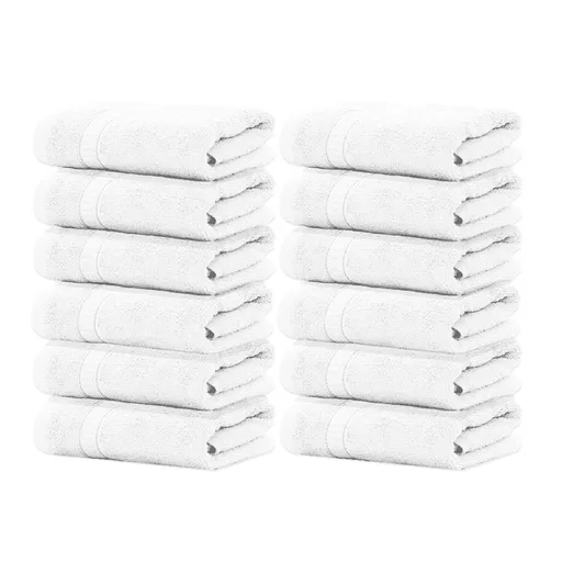Cotton Washcloth Towels 12Pack |13x13 inches| Ultra Soft, Highly Absorbent Cloths