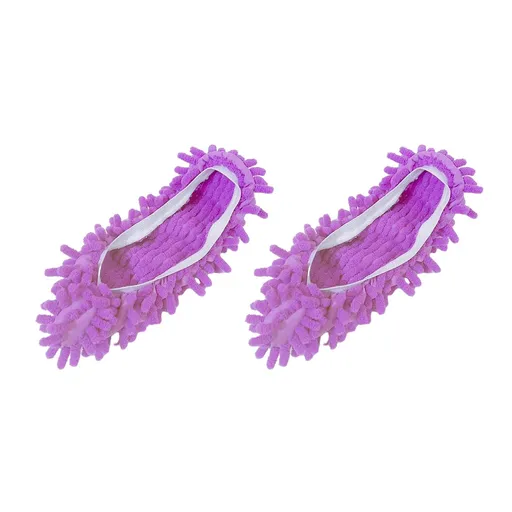 2pcs，Mop slipper shoe cover, soft, washable and reusable ultra-fine fiber shoe cover, used for floor polishing sweeping socks