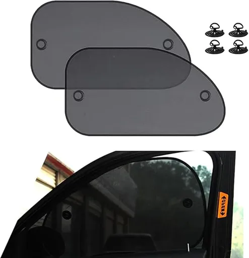 2 PCS Side Window Sunshade Durable Mesh 25.5 x 14.9 Black
