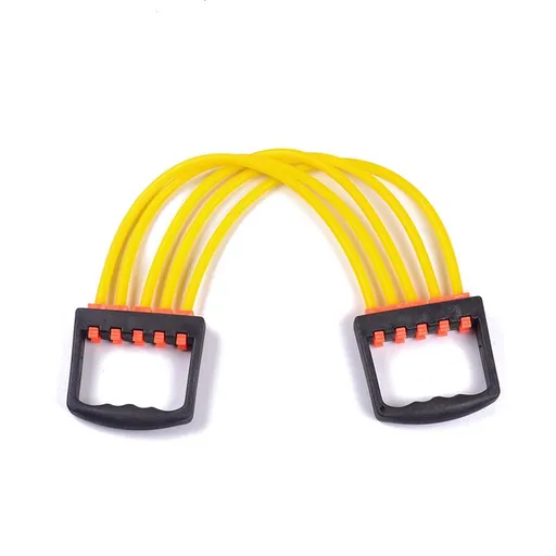 Strength Training Grip Strengtheners Adjustable Chest Expander Resistance Exercise System Bands Strength Trainer for Home Gym Muscle Training - Yellow