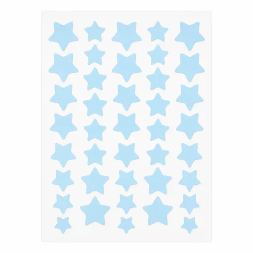 Star Acne Patches Blue 5 Sheets - 40 Stars Per Sheet, Hydrocolloid Blemish Stickers, Waterproof Sweat-Resistant Star Pimple Covers