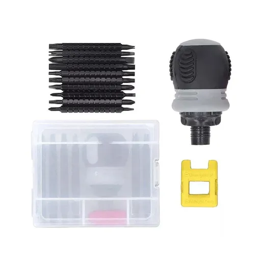 Ratchet Screwdriver Set with Sleeve Dual Head Screwdriver Expansion Cross Bits - 22-in-1