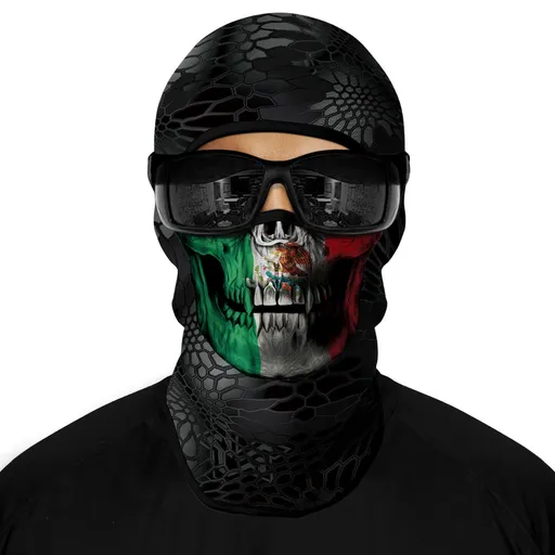 5pc Ski Mask Motorcycle Full Face Mask Outdoor Tactical Hood Headwear Mask Ghosts Skull Mask Men Women for Halloween