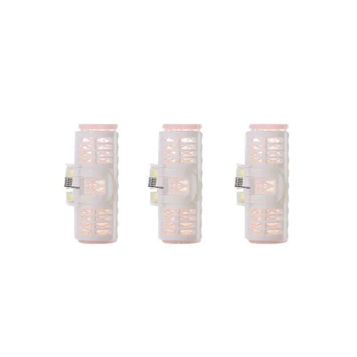 3PCS Plastic Long Hair Curler Roller Self Grip Bangs Hair Curling Styling Tools - Pink-3PCS
