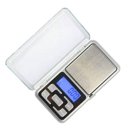 High Accuracy Mini Electronic Digital Pocket Scale Jewelry Weighing Balance Portable 500g/0.1g Counting Function Blue LCD