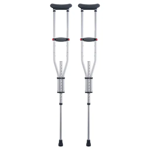 Underarm Crutches, 13-Level Height Adjustable Underarm Walking Crutches, Lightweight Aluminum Crutches for Adults Teenager - with Soft Underarm Pad for Leg Injury Surgery Disabled, 1 Pair 300LBS
