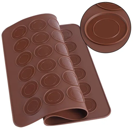 Silicone Macaron Baking Mats, 48 Cavities Silicone Mold Sheet Mat Macaroon Cookies Pastry DIY Bakeware Decorating Tools