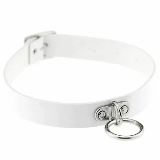 House Of Dasein Collar 13 Colours Choker Necklace Bondage Kink Bdsm Fetish Restraints - White