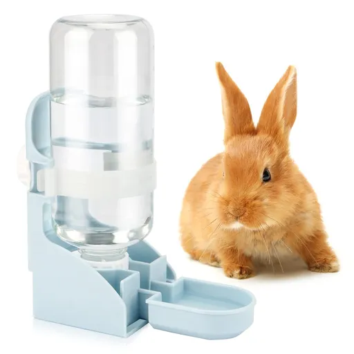 Rabbit Water Bottle No Drip - 17oz Hanging Water Fountain Automatic Dispenser Pet Cage Water Feeder for Bunny Chinchilla Guinea