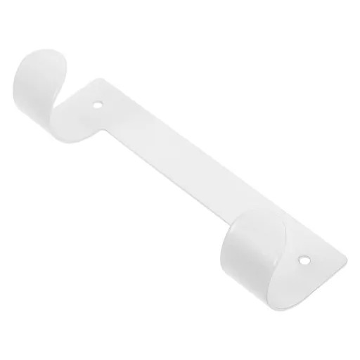 White Wall Mount Ironing Board Holder with Hanging Rack for Laundry Room Storage and Organization