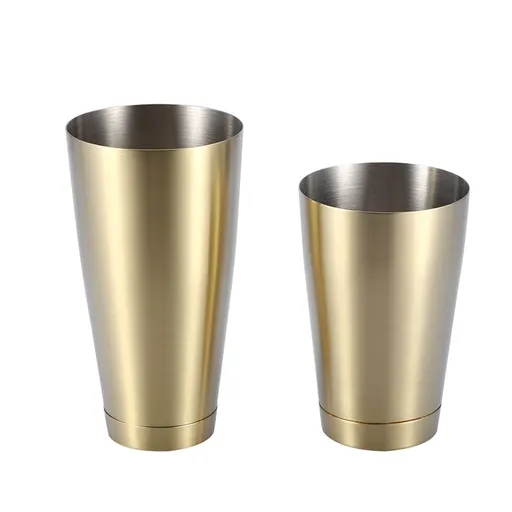 Cocktail Shaker Stainless Steel Durable 600ml Titanium Golden