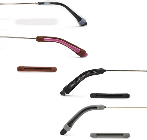Silicone Ear Hooks - Eyeglass Accessories - Anti-slip and Anti-fall Leg Straps - Fixed Glasses Frame - Suitable for Reading, Sports and Other Activities - 10 Pairs