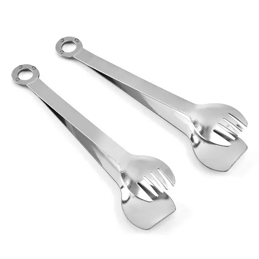 Mini Appetizer Tongs Stainless Steel Set of 2, Small Serving Tongs 6-Inch Stainless Steel Mini Appetizer Tongs(Silver)