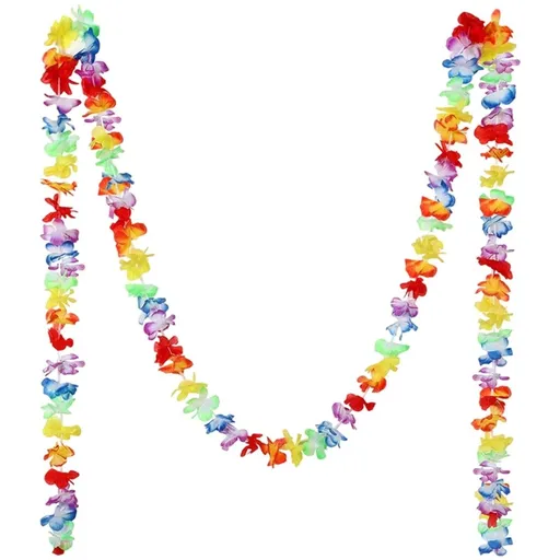 Hawaiian Leis, Luau Party Decorations Hawaii Silk Flower Lei for Beach Holiday Wedding Birthday Party