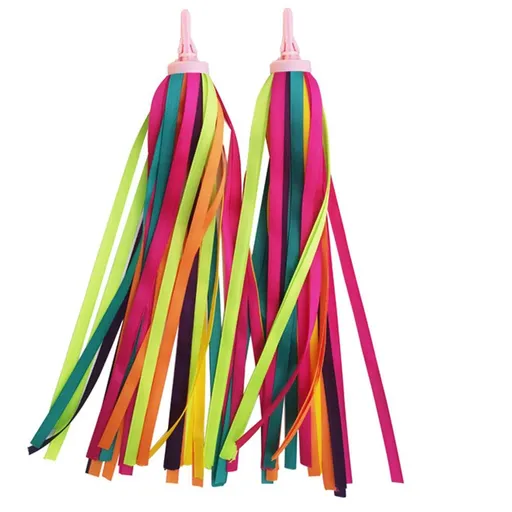 Bike Streamers Bicycle Handlebar Streamers Colorful Polyester Streamers Bike Grips Tassel Streamers Kids Bike Decorations