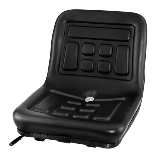 Tractor Seat Universal Suspension Heavy Machinery PU Leather Black