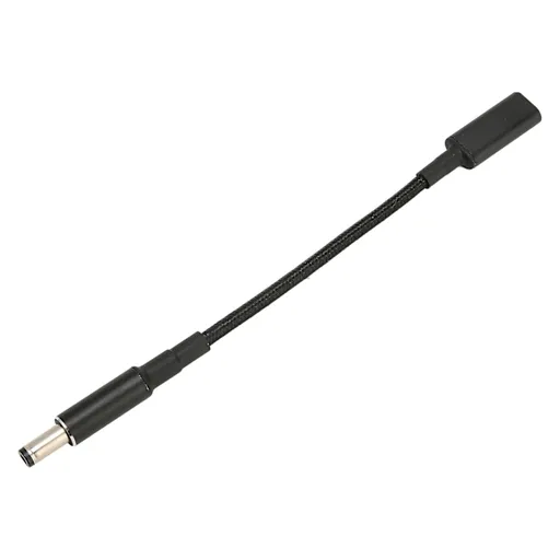 USB Type C Female to 5.5x2.1mm Male Adapter Cable 100W PD E Mark Chip Portable Aluminum Alloy Nylon