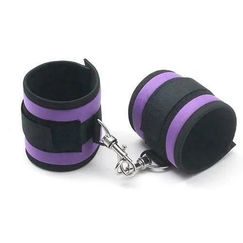 House Of Dasein Soft Handcuffs Bdsm Beginner Bondage Blue Red Purple Restraints - Purple