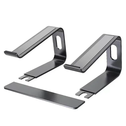 Desk Laptop Stand Aluminium Riser Compatible with 11 to 15 Inch Laptops - Black