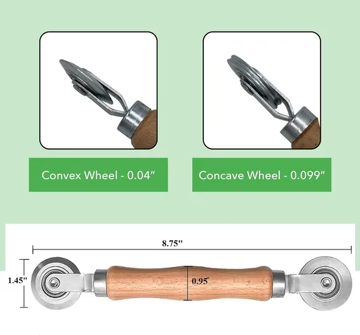Screen Roller Tool - Rolling Tool for Installing Door & Window Screens & Repair - Rolling Tool - Double Ended Hand Spline Roller