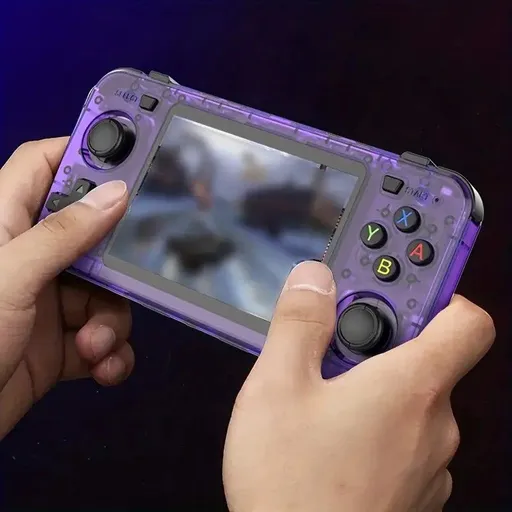 R36H Retro Game Console 128G Handheld with 23 Emulators, Linux System, 3.5-inch IPS Screen, 640×480 Resolution, USB Charging, Ultra-Long Battery Life, Perfect Gift for Friends.purple