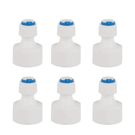 6pcs 1/4 Tube OD to 1/2 Female Push in Quick Connector for Water Filter Reverse Osmosis