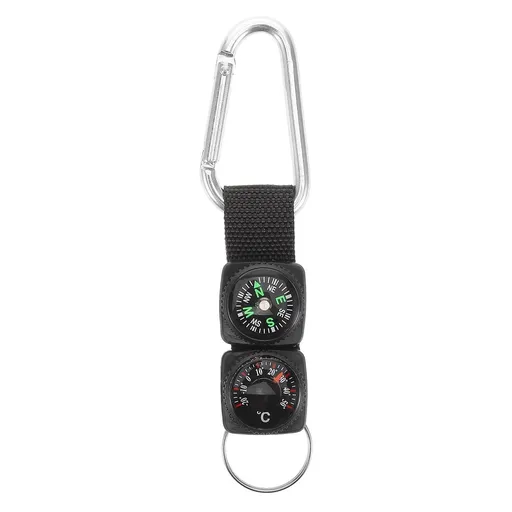 Portable Carabiner Compass Metal Compass Backpacking Compass Hiking Essentials Multifunctional Hiking Compass With Carabiner