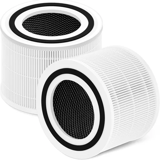Core 300 Replacement Filter for LEVOIT Core 300S and Core 300-P Air Purifier, 3-in-1 H13 True HEPA Filter Replacement, Compared to Part # Core 300-RF, 2 Pack, White, By