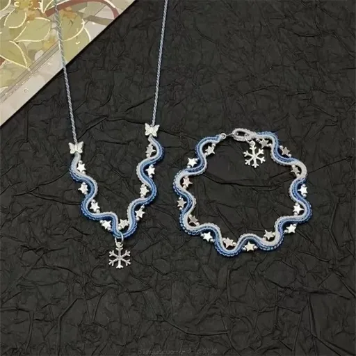 Blue Star Moon Handmade Braided Bracelet: A Timeless Gift for Her Valentine's Day Gifts for Boyfriends and Girlfriends
