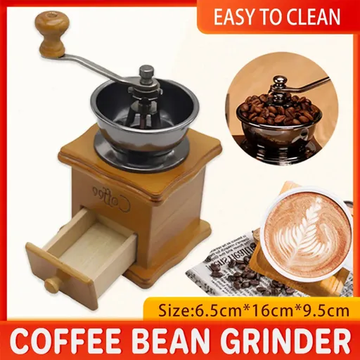Vintage Manual Coffee Bean Grinder Classic Hand Coffee Machine Retro Grinding