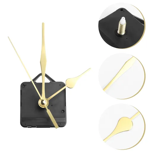 Silent Quartz Clock Movement Replacement Kit with Thread Shaft 11mm Clock Mechanism Parts No Battery Included