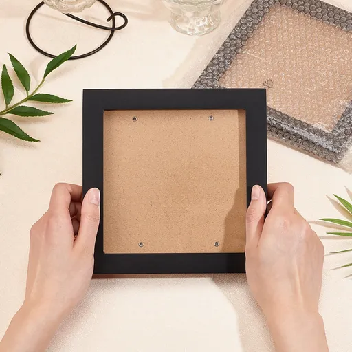 2 Pack 21*21cm Picture Frame, Black Picture Frame for Wall and Tabletop Display, Photo Picture Frame with Clear Display