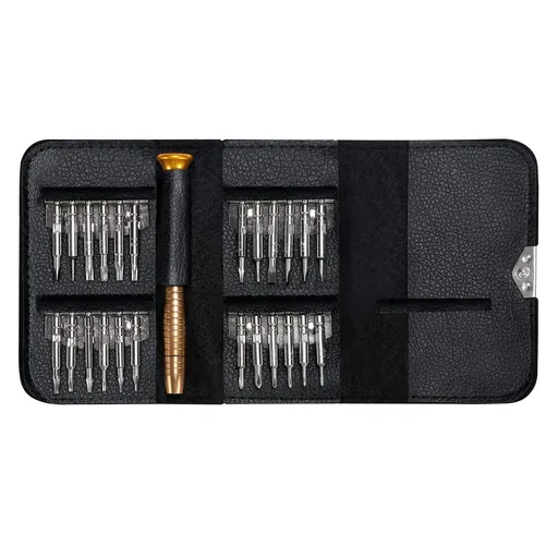 Screwdriver Set Magnetic, 25 in 1 Small Screwdriver Set with Phillips Head & Flathead, Mini Pocket Screwdriver kit for Repair