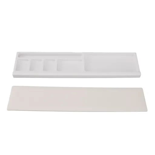 Keyboard Wrist Rest Pad Ergonomic Soft Prevent Slip Keyboard Wrist Support with Partition Storage Case for Office White