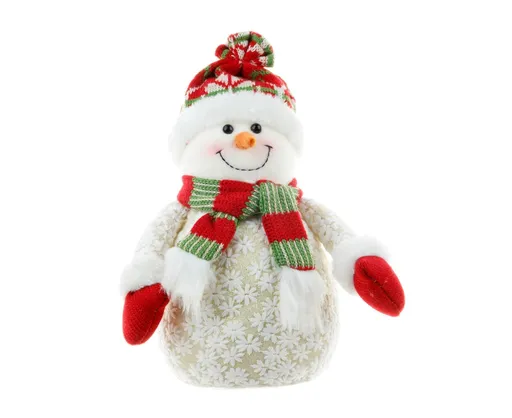 Xmas Snowman Ornament Light Yellow