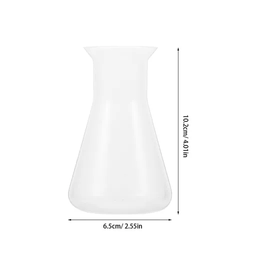6-Piece Plastic Chemistry Flask Set Transparent PP Material for Easy Mixing and Blending Laboratory Use