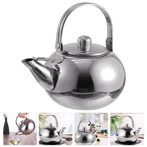 Stainless Steel Tea Kettle Set, Water Kettle with Stylish Design for Home and Kitchen Use